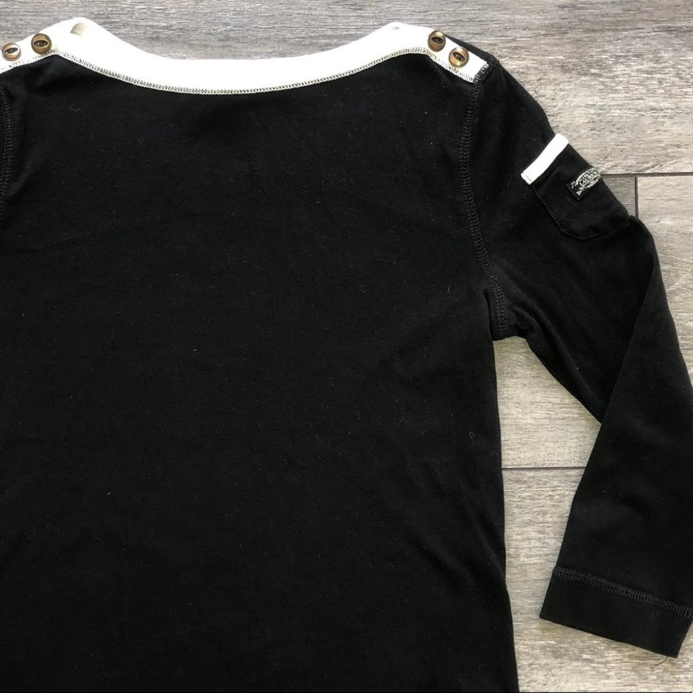 RALPH LAUREN classic black mid sleeve shirt size S